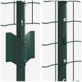 vidaXL Euro oplotenie s pilierom 10 x 1 m PVC potiahnutá oceľ Zelená