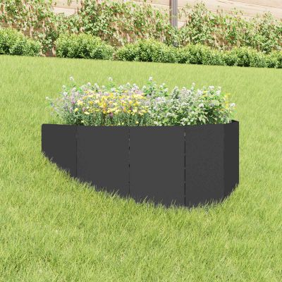 vidaXL Obrubník trávnika 100 x 45 cm Oceľ Čierna