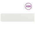 vidaXL Obrubník trávnika 20 ks 25 x 103 cm Biela