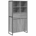 vidaXL Servírovacia skriňa Sivý Sonoma 81 x 36 x 150.5 cm