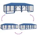 vidaXL Párty stan s 12 sieťkovanými bočnými stenami modrý 8x4 m HDPE