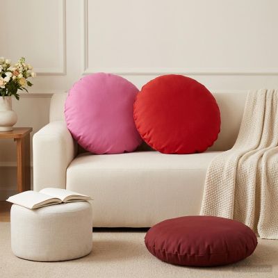 vidaXL Poťah na podložku 2 pcs HEERLEN Ružová Ø 50 cm Polyester