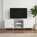 vidaXL TV skrinka 150 x 31 x 50 cm Biela s vysokým leskom