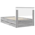 vidaXL Rám postele Sivý Sonoma 100 x 200 cm Inžinierske drevo