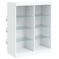 vidaXL Komoda s LED svetlami biela 81x37x100 cm