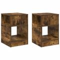 vidaXL Koncový stôl 2 ks Dymová dub 30,5 x 30 x 45 cm Kompozitné drevo