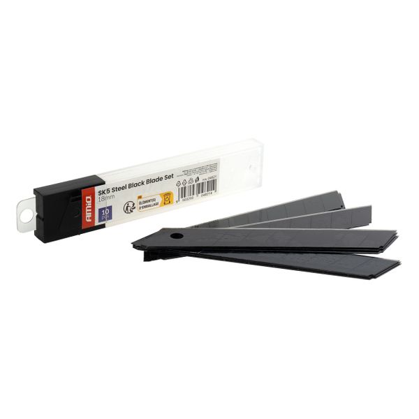 Sada čiernych čepelí SK5 100x18x0,5mm 10ks AMiO-04821