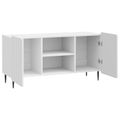 vidaXL TV skrinka 102 x 34,5 x 52 cm Biela s vysokým leskom