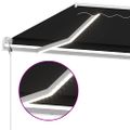 vidaXL Automatická markíza s LED a senzorom vetra 600x300 antracitová