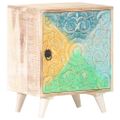 vidaXL Vyrezávaný nočný stolík 40x30x50 cm masívne akáciové drevo