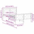 vidaXL Rám postele Sivohnedá 120 x 200 cm Masívne borovicové drevo