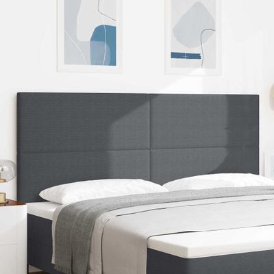 vidaXL LED hlavová doska Tmavo šedá 200 cm Kordúrová tkanina