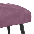 vidaXL Lavica s gombíkovým prešívaním Fialová 110 x 40 x 46 cm Zamat