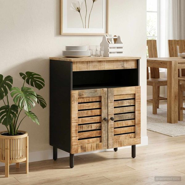 vidaXL Úložné skrine Prírodná 60 x 33 x 75 cm Masívne mango drevo