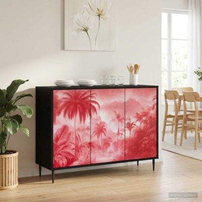 vidaXL Servírovacia skriňa AACHEN Čierny dub 102 x 33 x 76 cm