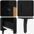 vidaXL Highboard Čierny dub 69,5 x 31 x 115 cm Kompozitné drevo