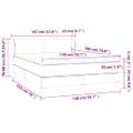 vidaXL Posteľný rám boxsping s matracom tmavozelený 140x190 cm zamat