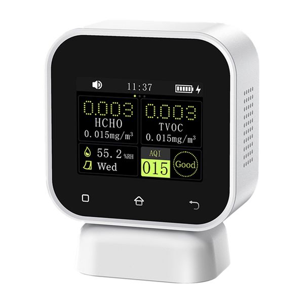 4-v-1 monitor kvality vzduchu v interiéri Detektor formaldehydu s dotykovou obrazovkou FNIRSI SFD-02