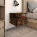 vidaXL Nástenný nočný stolík dymový dub 40x31x27 cm spracované drevo