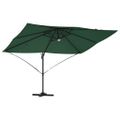 vidaXL Slnečník Zelená 351 x 250 x 253 cm Polyester a hliník