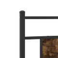 vidaXL Posteľný rám bez matraca dymový dub 100x200 cm kompozitné drevo