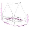 vidaXL Rám detskej postele čierny 90x190 cm masívna borovica