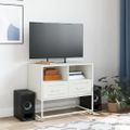 vidaXL TV skrinka biela 68x39x60,5 cm oceľ