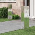 vidaXL Solárne LED svetlo na chodník 2 ks Teplá biela 18 x 18 x 80 cm