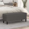 vidaXL Lavička sivá 100x35x41 cm umelá koža