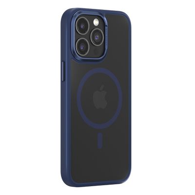 Puzdro Comma Joy Elegant Mag pre iPhone 15 Plus modré
