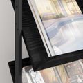 vidaXL Regál na časopisy Čierny dub 68 x 40 x 123.5 cm
