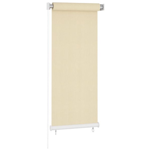 vidaXL Vonkajšia zatemňovacia roleta krémová 60x140 cm HDPE