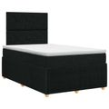 vidaXL Posteľ boxspring s matracom Čierna 120 x 190 cm Látka