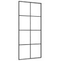 vidaXL Posuvné dvere s kovaním ESG sklo a hliník 90x205 cm