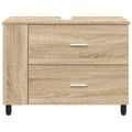 vidaXL Kozmetický stolík do kúpeľne Dub sonoma 80 x 35 x 60 cm