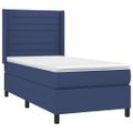 vidaXL Boxspring posteľ s matracom modrá 100x200 cm látka
