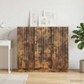 vidaXL Servírovacia skriňa Dymový dub 89 x 34,5 x 77 cm