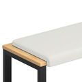 vidaXL Vankúš na lavičku Umelá koža Biela Hĺbka 35 cm