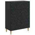 vidaXL Servírovacia skriňa Čierna 66 x 34,5 x 90 cm Kompozitné drevo