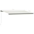 vidaXL Ručne zaťahovacia markíza s LED 600x300 cm krémová
