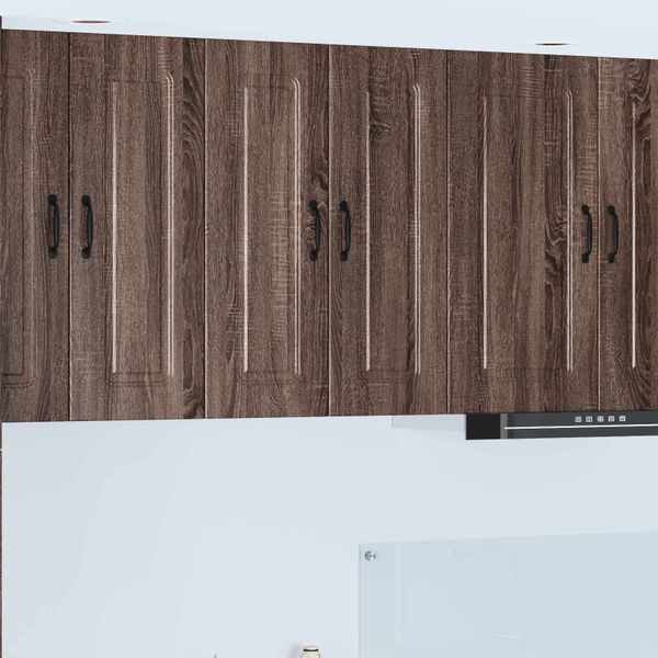 vidaXL Dvierka na umývačku Kalmar 2 pcs Hnedý dub 30 x 31 x 80 cm