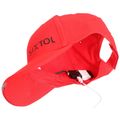 Kšiltovka s LED svetlom B-CAP 25lm, nabíjacia, USB, univerzálna veľkosť, červená SIXTOL