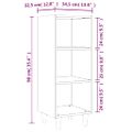 vidaXL Komoda biela 34,5x32,5x90 cm spracované drevo
