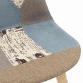 vidaXL Jedálenské stoličky 6 ks dizajn patchwork sivé látkové