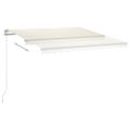vidaXL Automatická markíza, LED a senzor vetra 4,5x3,5 m, krémová