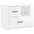 vidaXL Nočný stolík lesklý biely 60x36x45 cm spracované drevo