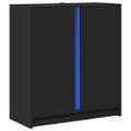 vidaXL Komoda s LED čierna 77x34x85 cm kompozitné drevo