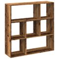 vidaXL Rozdeľovacia knižnica staré drevo 102x29x103,5 cm kompoz.drevo