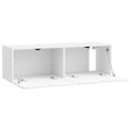 vidaXL Nástenná TV skrinka 98 x 31 x 30 cm Biela s vysokým leskom