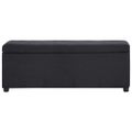 vidaXL Lavica s úložným priestorom 116 cm čierna polyester